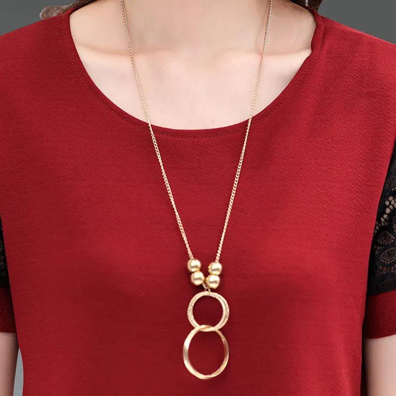 Women's Summer Chiffon Short Sleeve Mid Length Round Neck Large Size Loose T-Shirt