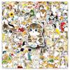 100 Hand-Painted Cute Kitty Doodle Stickers for DIY Decoration: Water Bottles, Phone Cases, and More