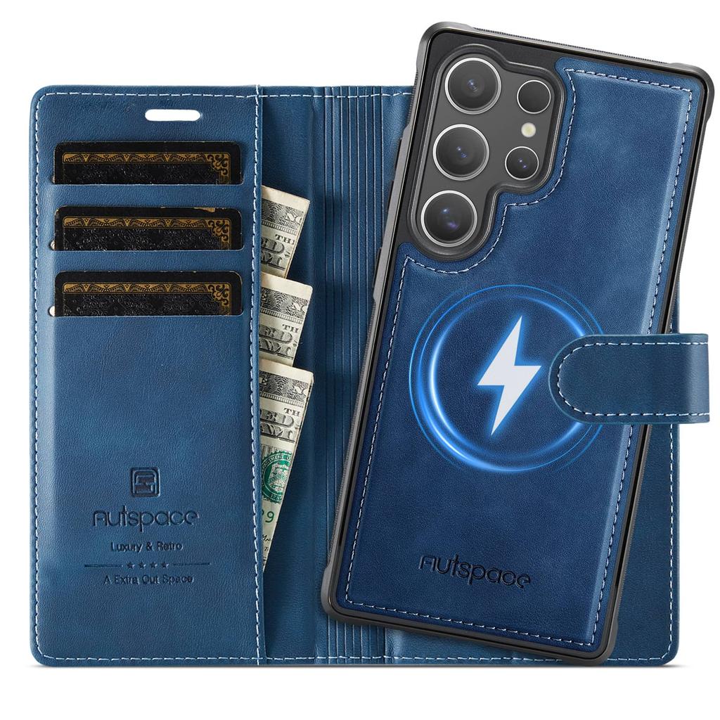 For Samsung Galaxy S26 S25 S24 Ultra Detachable Wallet Case 2 In 1 Flip Folio Card Holder RFID Blocking Kickstand Shockproof