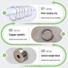 Premium Extra-Thick EVA Waterproof Shower Curtain Set - Antibacterial & Water Barrier