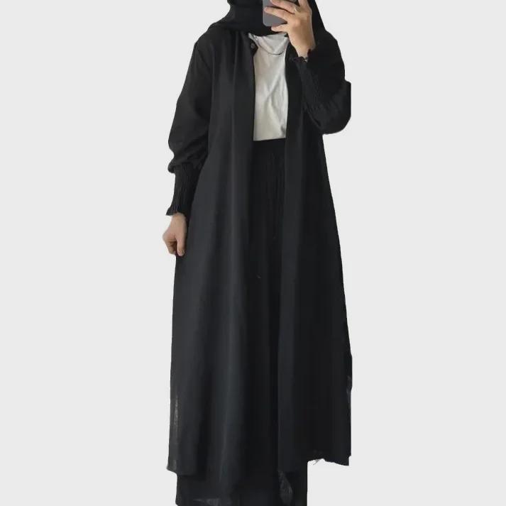 Costum din două piese pentru femei, culoare uni: Cardigan cu mâneci lungi, cămașă și pantaloni pentru primăvară/toamnă.