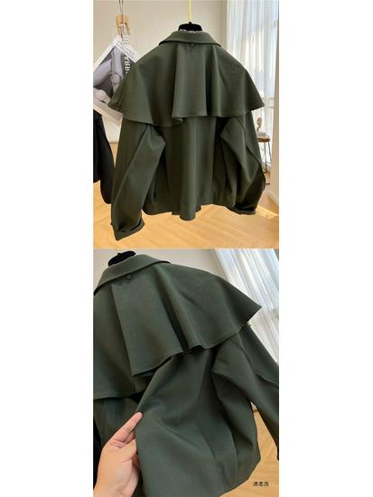 Designer Niche Women's Shawl Cape Coat - Spring/Autumn 2026 Fashionable Jacket-Style Top