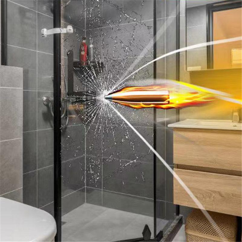 4mil Thickened Transparent Glass Explosion-proof Film Bathroom Tempered Glass Film Shatter-proof Explosion-proof Safety Window Sticker
