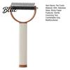Dog Grooming Comb Pet Detangling Comb Dual-Sided Dematting Tool Safe Undercoat Rake Deshedding Tool Stainless Steel with Sticky Hair Remover