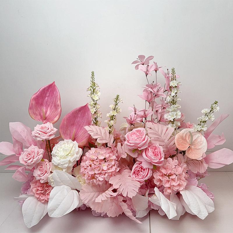 Complete Wedding & Banquet Artificial Flower Set: Ground Rows & Table Decor