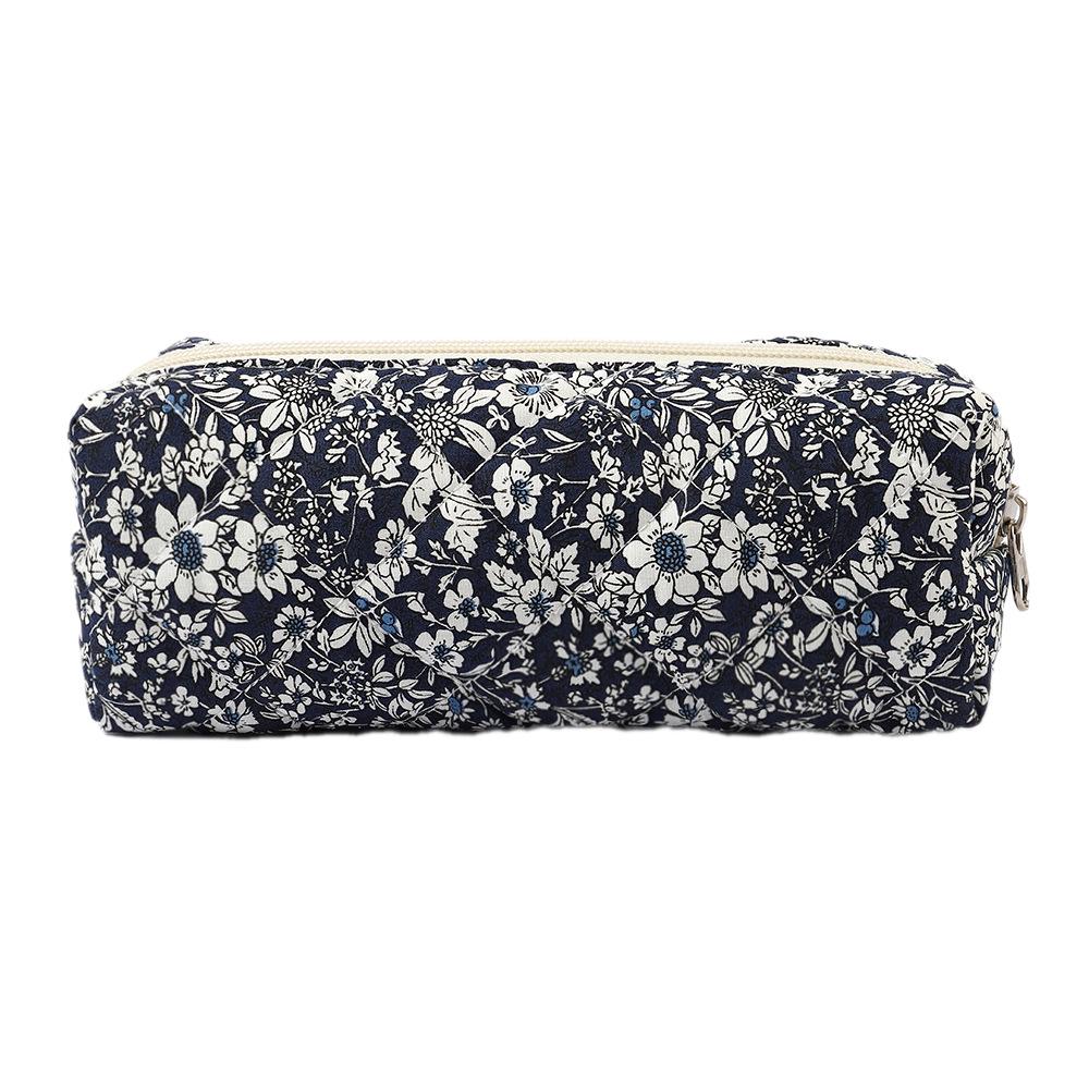 2023 Floral Cute Cotton Makeup & Toiletry Bag - Small, Fresh, Portable Storage Case