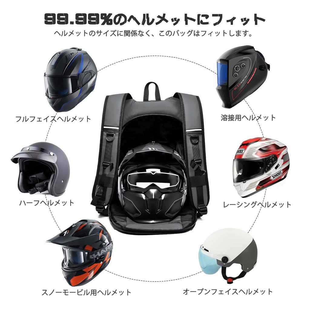 SEAFEW Waterproof Motorcycle Helmet Large Capacity Travel Bag for and Other Multifunctional Size Men's Bag, Cycling, Mountaineering, Sports, (Gray,