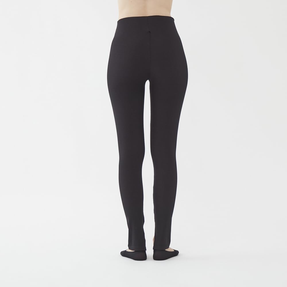 Gunze RIZAP Style Up Slit Mogul RZL102 Leggings, 10-Length, Hem, Women's, Gray,