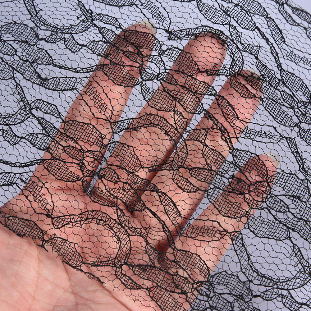 

10 Yard Long Wedding Party Decoration Table Runner Chair Sash Floral Lace Tulle Roll (Black) чорний