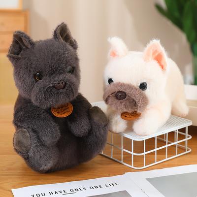 Simulation Dog Series Cute Bulldog Doll, Cute Bulldog Soothing Doll Gift Toy