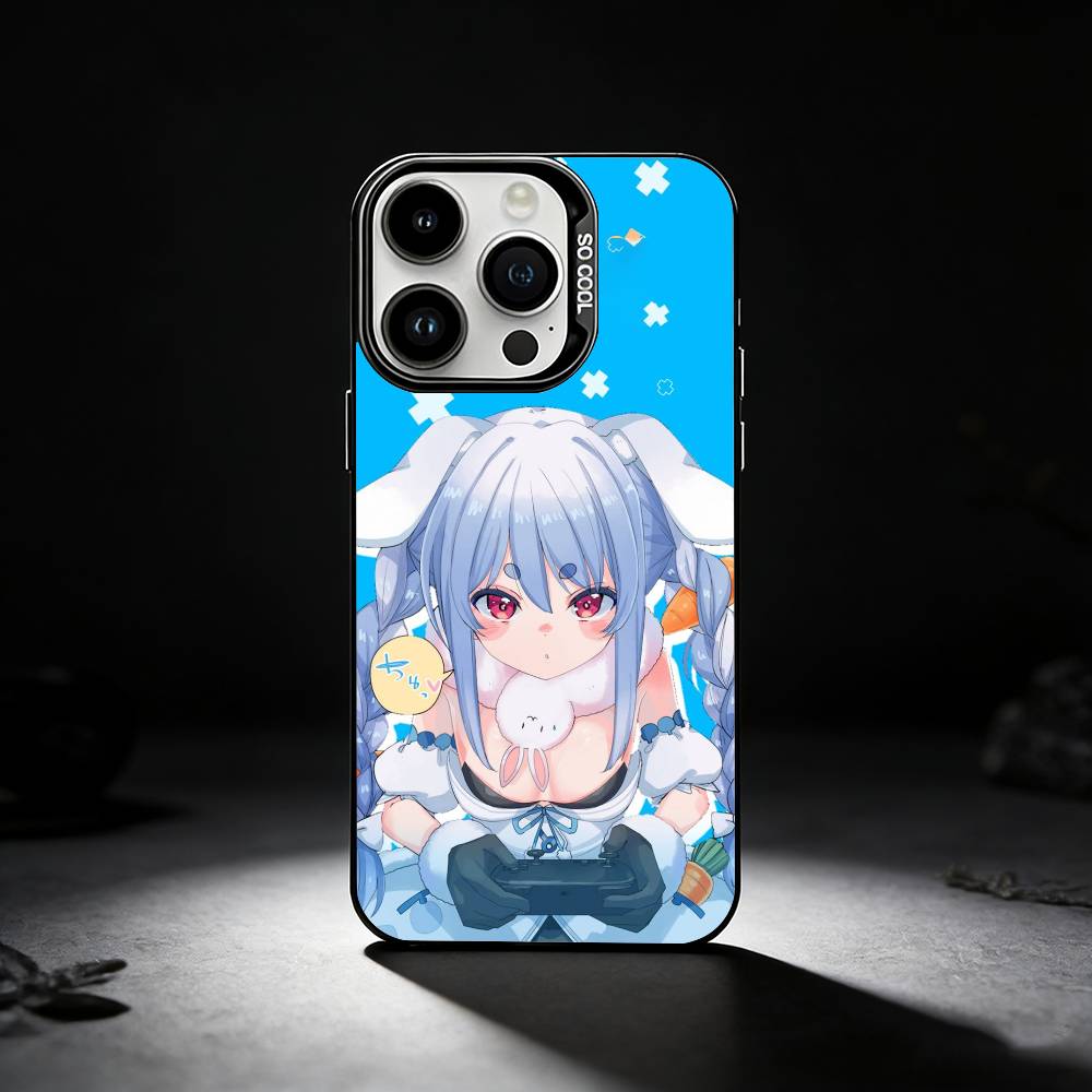 Holo-Usada Pekora Phone Case For iPhone 17,16,15,14,13,12,11 Plus,Pro Max,XS,Colored silver phone case iPhone12PRO