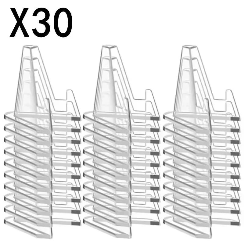 30/10PCS Triangular Card Display Stand Mini Acrylic Idol Photo Picture Holder Stands for Coin Sports Trading Cards Display Racks