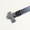 Gothic Waist Belt for Cowgirl Carved Silver Buckle Retro Silver Buckle Waist Chain Stylish Belt Fashion Accessories