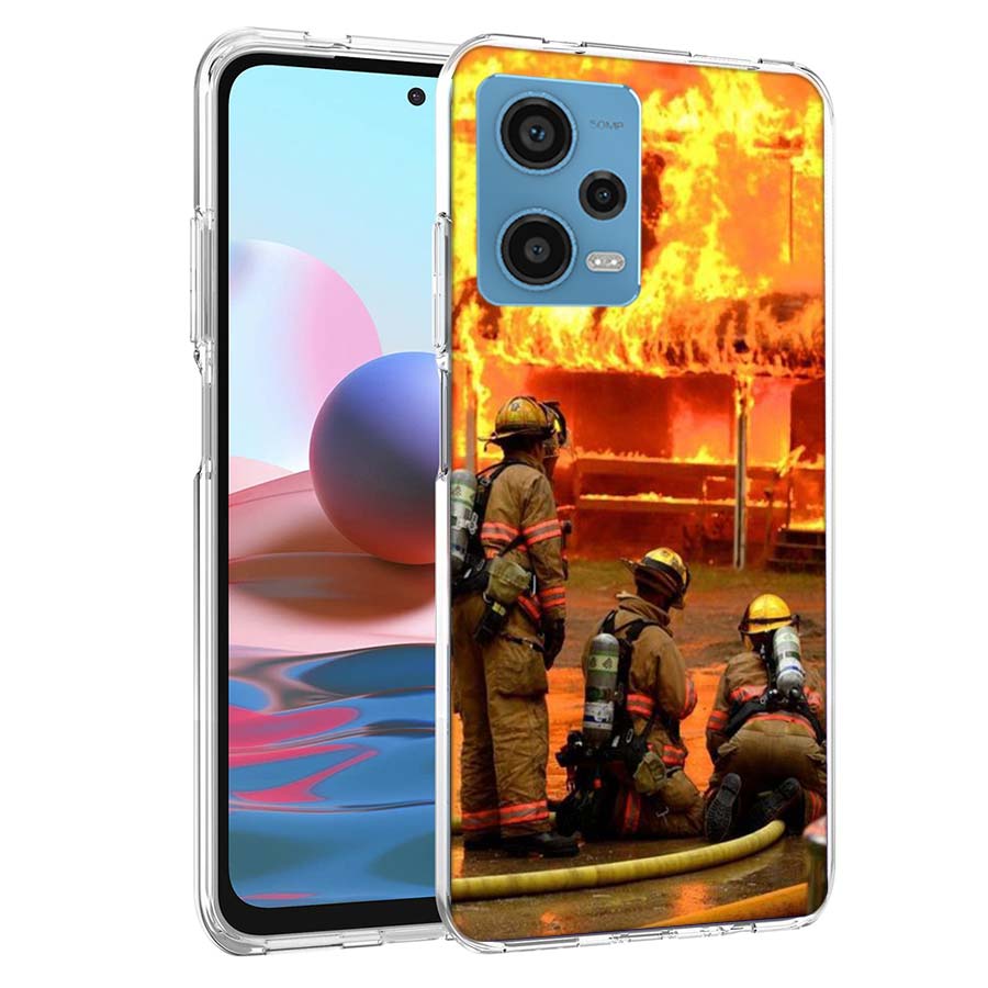 Firefighter Training Phone Case For Redmi Note 13 12 14 15 Pro Plus 13R 11 11T 11E 11S 10 Pro 10S 9 9S Cover Cell Clear TPU Capa