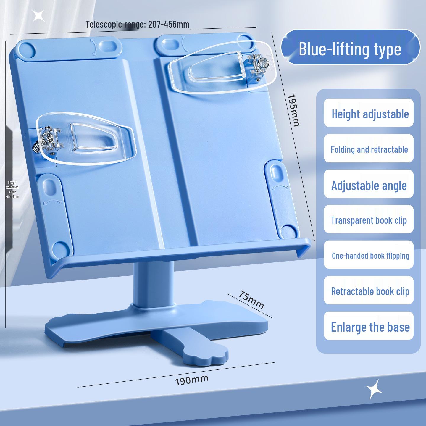 

Children s Adjustable Reading Stand and Book Clip Support