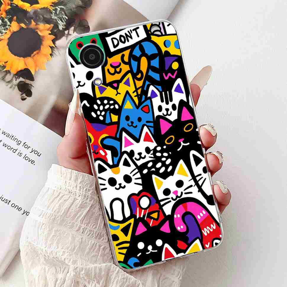 For Samsung A03Core Case Soft Silicone Cute Heart Painted Cover Case For Samsung Galaxy A03 Core SM-A032F TPU Fundas Capa