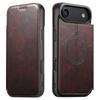 SUTENI J05 For iPhone 17 Air Case Compatible with MagSafe Textured PU Leather Flip Phone Cover