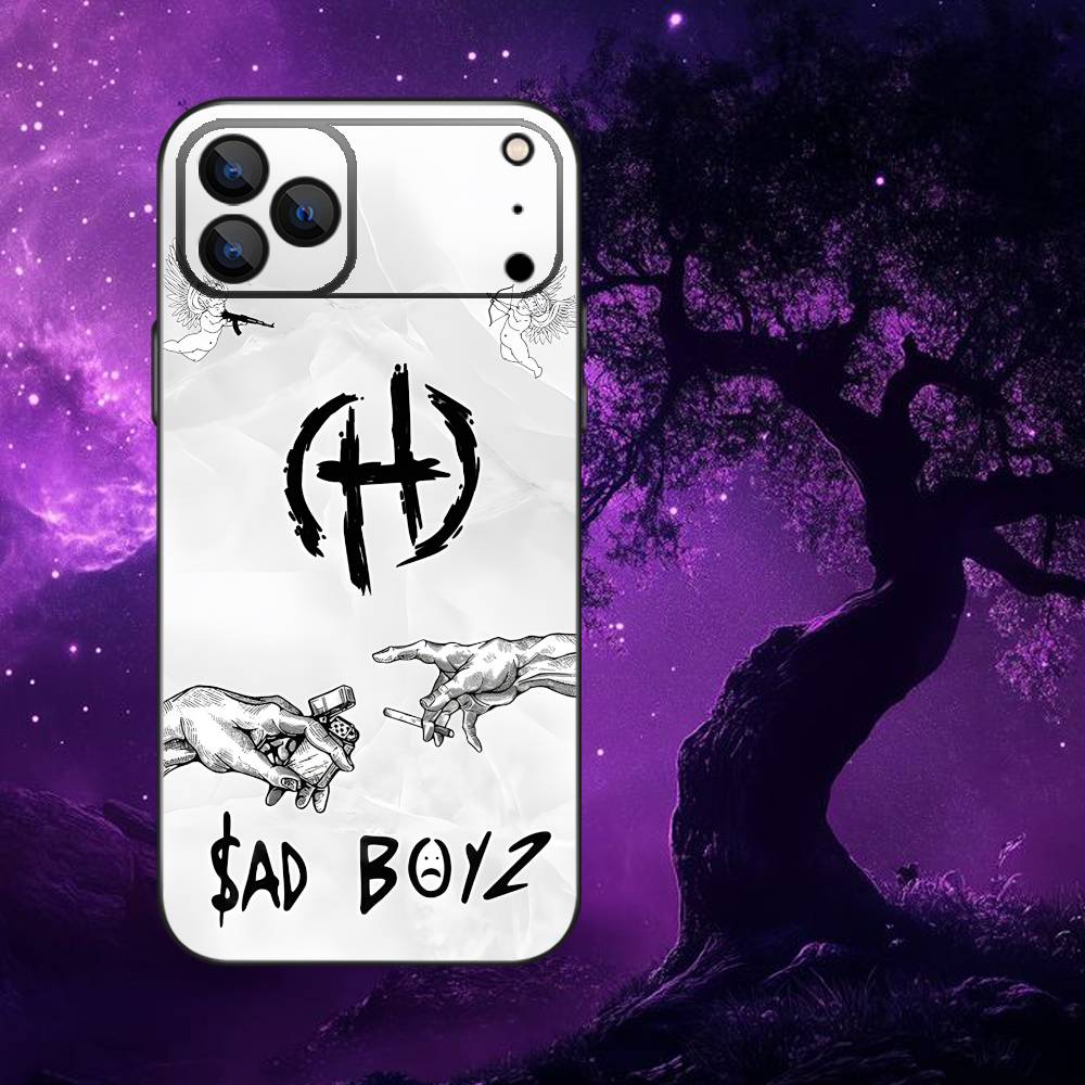 

J-Junior H Sad Boyz Phone Case For iPhone 17,16,15,14,13,12,Pro,Max,Plus,E,SE4,Air,Mini Black Soft Box iPhone17promax