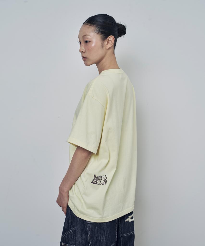 Lujeoseukeulleob Circle Star Logo Short Sleeve T-Shirt Yellow