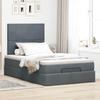 VidaXL Ottoman Bed Frame and Mattress Dark Grey 120x200 Cm Velvet, Bed Frame, Upholstered Bed Frame, Bed Frame 3313392