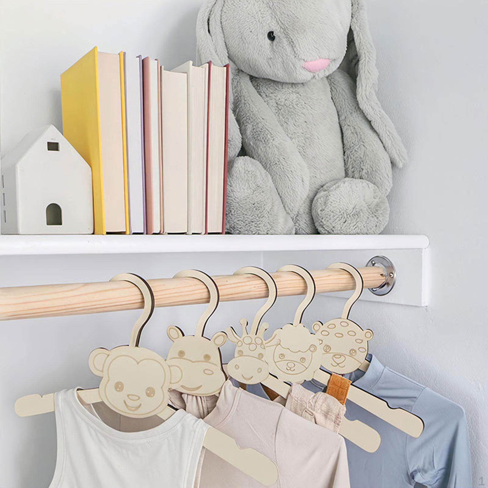 

5 Pieces Clothes Hangers Compact Recyclable Accs Saving Outfit Holders for Kids Children Tops Coat Monkey