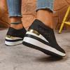 Fashion Hollow Out Breathable Wedge Sneakers for Women Lightweight Non Slip Vulcanize Shoes Woman Plus Size Comfort Slip On Casual Shoes