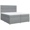 Vidaxl Letto Continentale Con Materasso, Grigio Chiaro, Tessuto 200X200 Cm