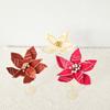 New simulated Christmas flower Christmas tree cuttings flannel big flower Christmas supplies DIY accessories Christmas tree dress up