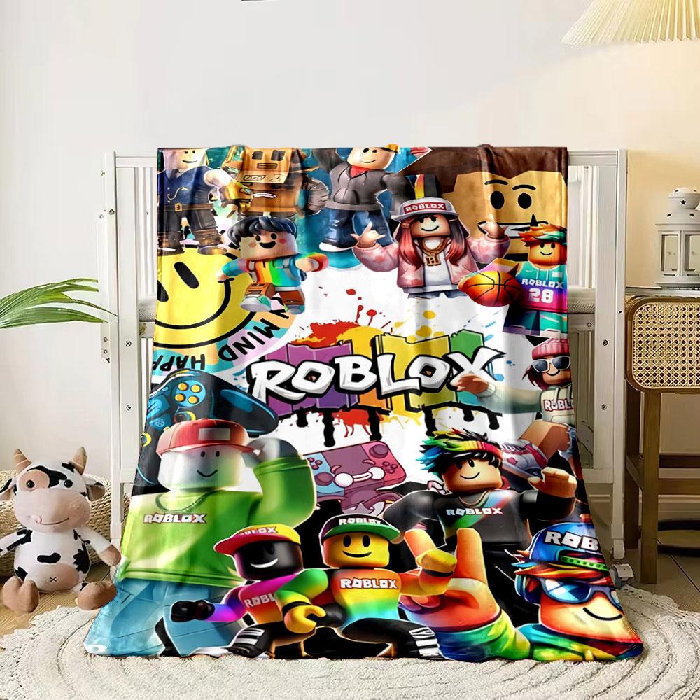 

Colorful Roblox characters with vibrant outfits and cheerful expressions. for all seasons blanket lunch break throw gift 80cm x 120cm