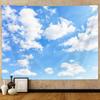Tapestry Blue Wall Sky White Clouds