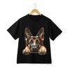 Schäferhund T-Shirt - Unisex Niedliches Hundegesicht Cartoon Grafik Haustier T-Shirt