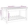 Garden Table 82.5 x 50.5 x 45 cm Solid Pine Wood
