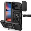 For iPhone 17 Pro Max Case iPhone 17 Pro Cover iPhone 17 Magnetic Ring Holder Armor Phone Case Slide Camera Protect Back Cover