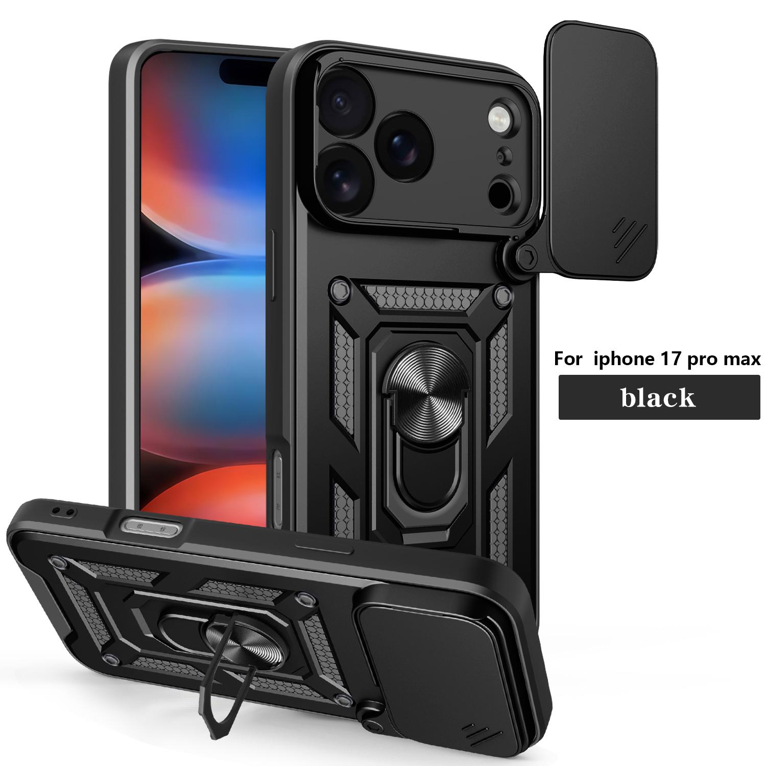 

Military Grade Slide Camera Phone Cover for IPhone 17 Air 16E 15 14 Plus 13 12 11 Pro Max Magnetic Bracket Armor Shockproof Case iPhone 16 Pro