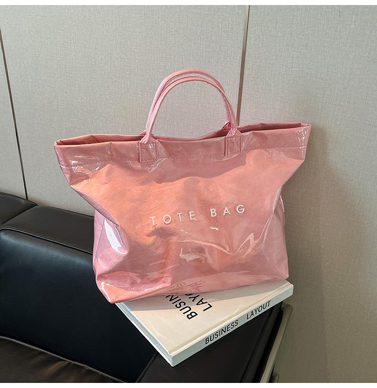 Tote Bag Women's Large-capacity New Spring and Summer Versatile Jelly Bag Casual Waterproof College Student Bag