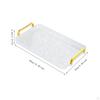 Bathroom Tray,Dessert Plate with Handle,Rectangular Serving Tray,Hotel Dinner Breakfast