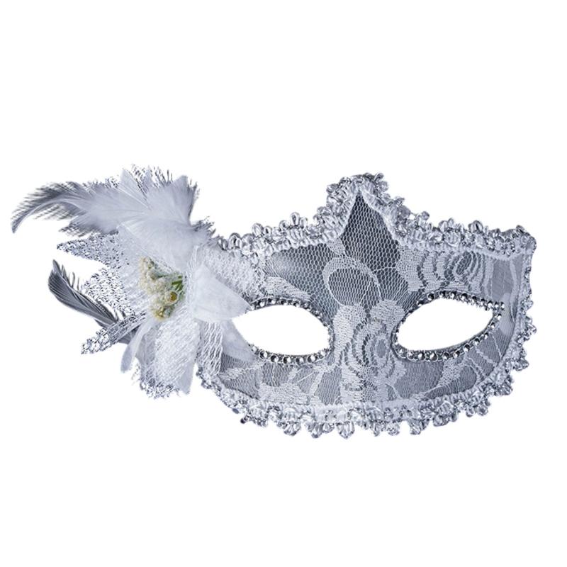 

Portable Plastic Parties Mask Feature Elastic Bands Secure Fits for Various Event Easy Wear Comfortable белый