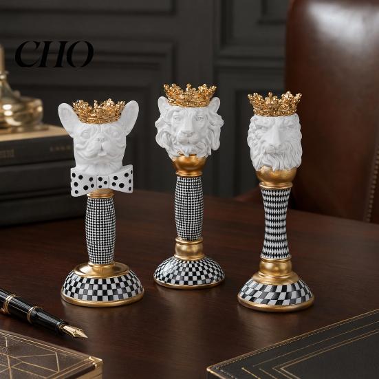 Office Desk Ornaments Animal Ornaments, Decorative Painted Resin Modern Style Figurines Wine Cabinet Decor, for Living Room Bedroom Accents