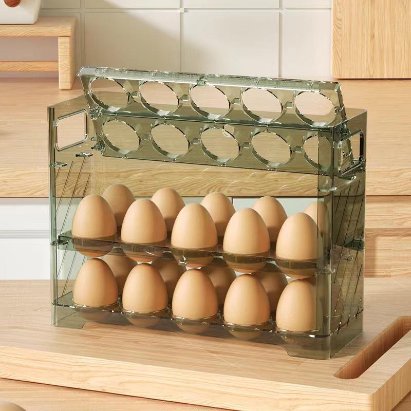 

Запатентованный многоярусный ящик для хранения яиц большой емкости с поддоном, препятствующим падению, и решеткой с таймером зелёный