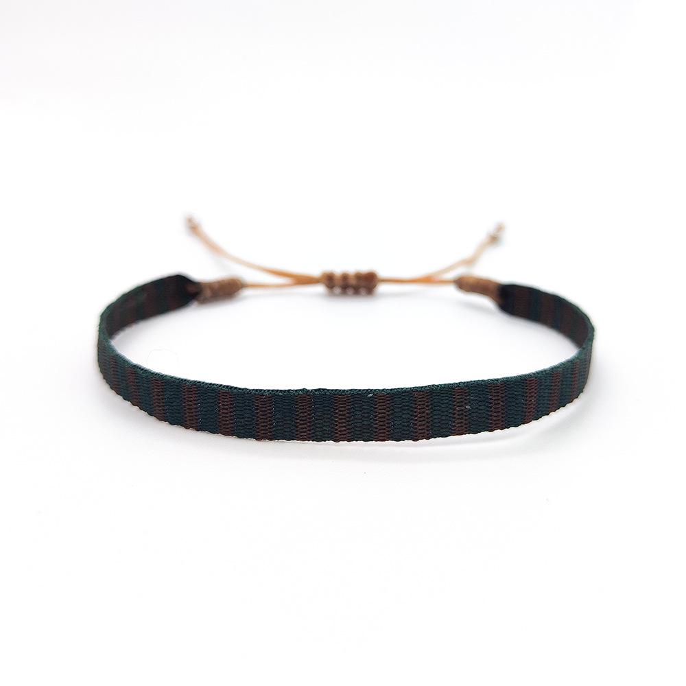 Colombian Ethnic Handmade Woven Pattern Bracelet - Retro Style for Girls