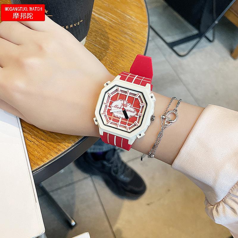 Montre de Sport Étudiante pour Dames Filles Premium à Carreaux Étanche Montre à Quartz
