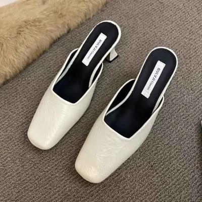 Fashion Sexy High Heels Women Slippers Fashion Elegant Mules Shoes Heeled Sandals 2025 Summer Fashion Slides Pumps Luxury Mujer Zapatos