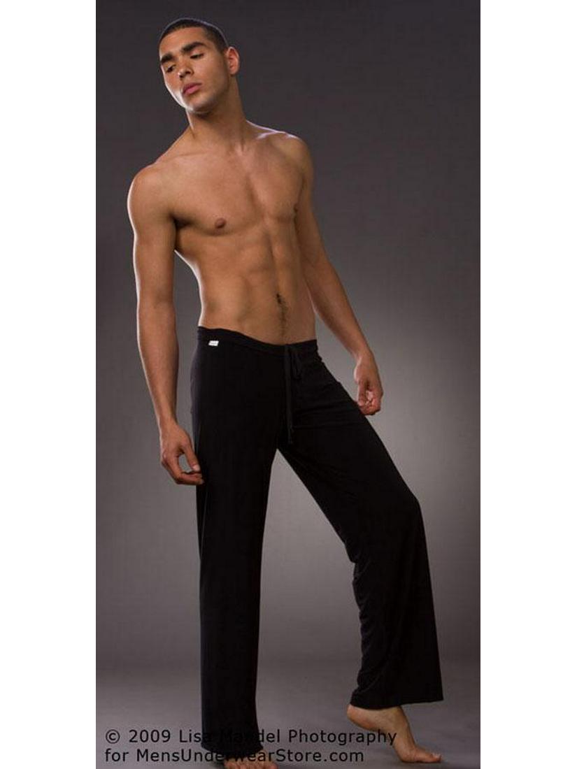 

Men s Breathable Loose Pajama Pants - Smooth, Cool, and Casual Long Home Wear XL чёрный