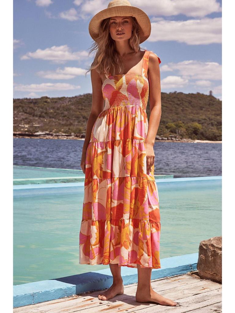 French High-End 2026 Spring/Summer Women's Sexy Printed Spaghetti Strap Dress