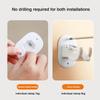 Self Adhesive Curtain Rod Holder No Drilling Rod Hanger Nail Free Adjustable Curtain Rods Hooks for Bathroom Kitchen