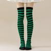 Autumn Winter Color Striped Stockings Japanese Over Knee Socks Fashion Women Keep Warm Sexy Slim Long Socks Striped Hosiery