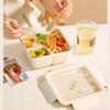 1100ML Lunch Box For Kids School Adults Office Wheat Straw Microwave Picnic Storage Portable Big Bento Box With Spoon Chopsticks