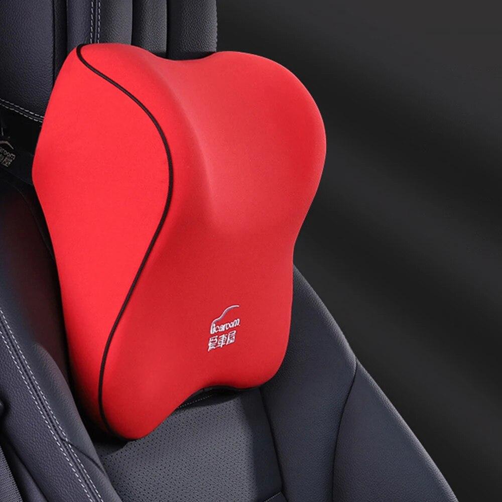Car Seat Headrest Pillow Neck Lumbar Support Pillow For Car Travel Pillow Soft Seat Back Support Waist Pillow Car