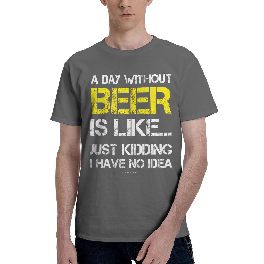 1 Piece Funny Funny Graphic 100 Cotton Tshirt Beer Day Tees Tops For Unisex