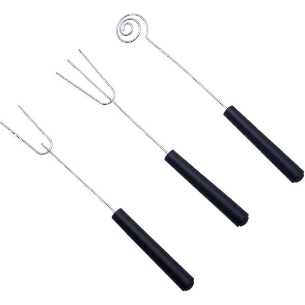 3 PCS Dipping Tool Stainless Steel Chocolate Drizzler Tool for Candy and Chocolate Cake Making